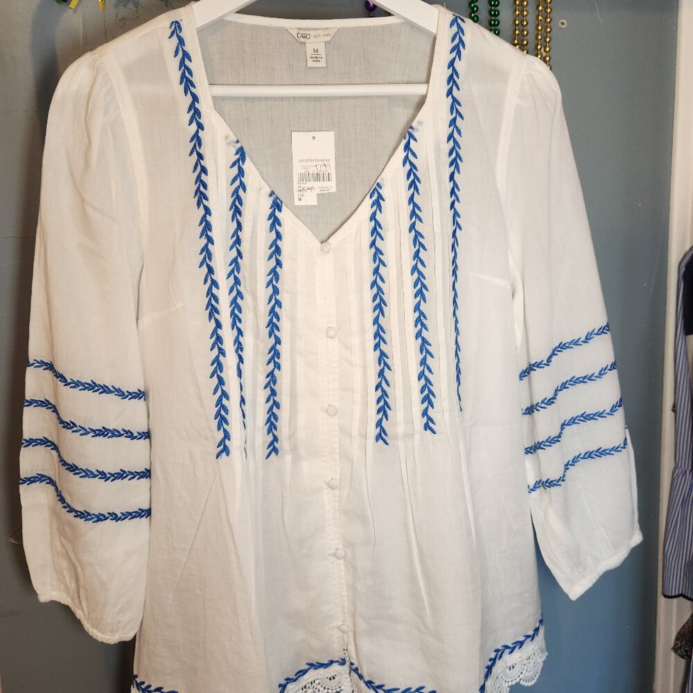 Cato - V Neck Quarter sleeve top *NWT*